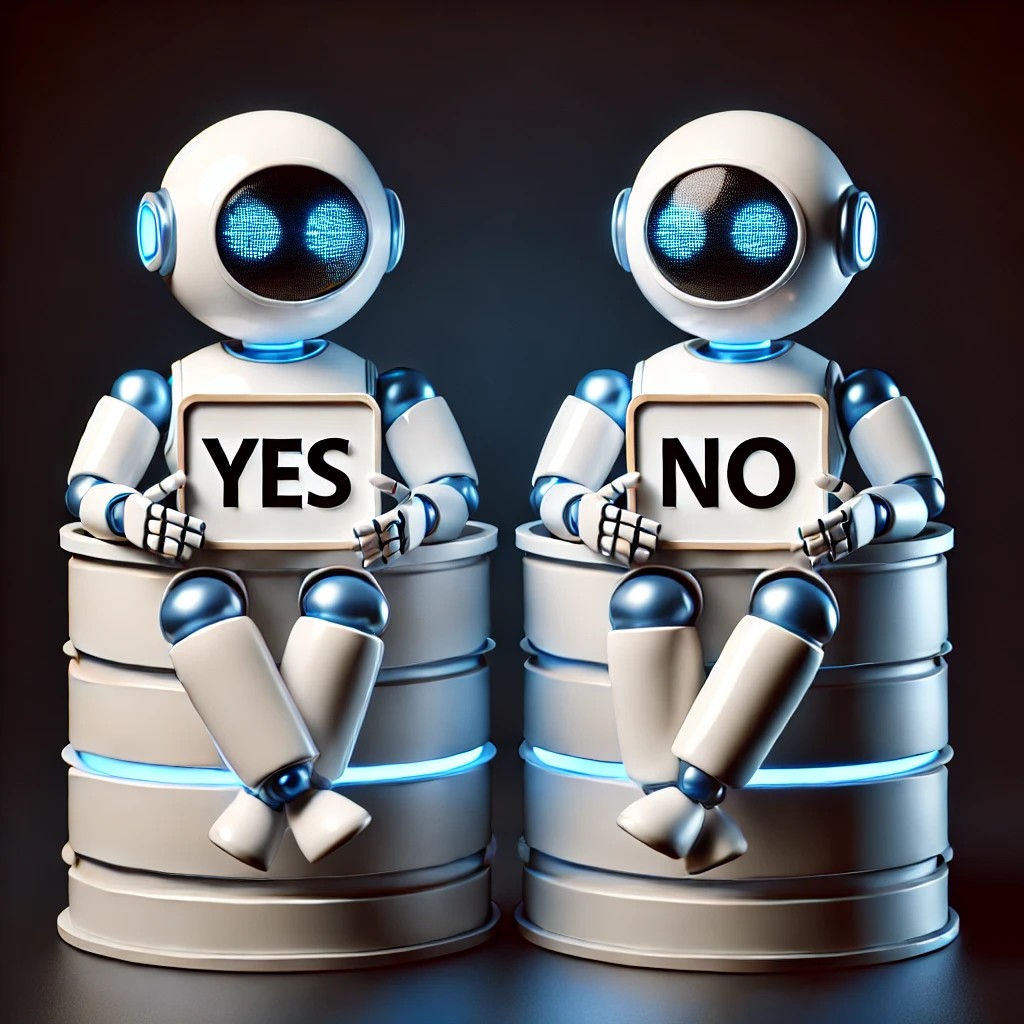 Robot looking at conflicting data